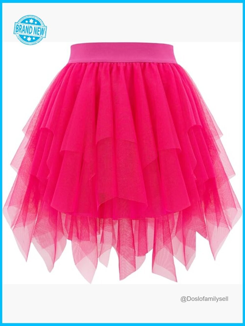 Tulle Skirt High Low Layered Puffy Fairy Mini Party Tutu Irregular Hem